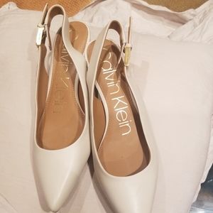 Calvin Klein sling back heels